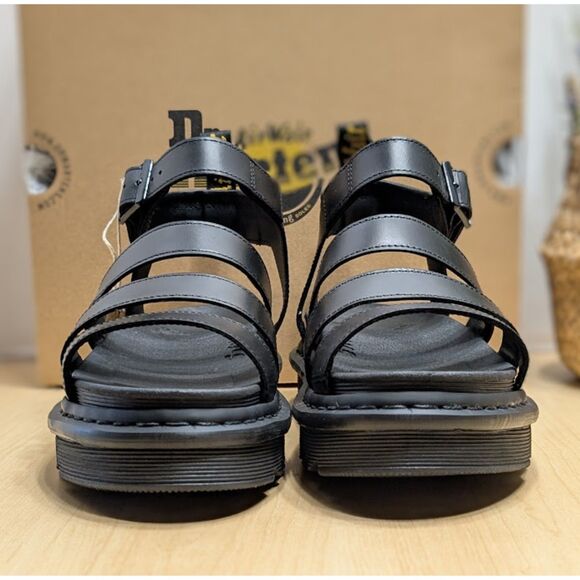 Dr. Martens Blaire Black Brando Leather Strap Fisherman Sandals UK 8 NIB - Picture 6 of 14